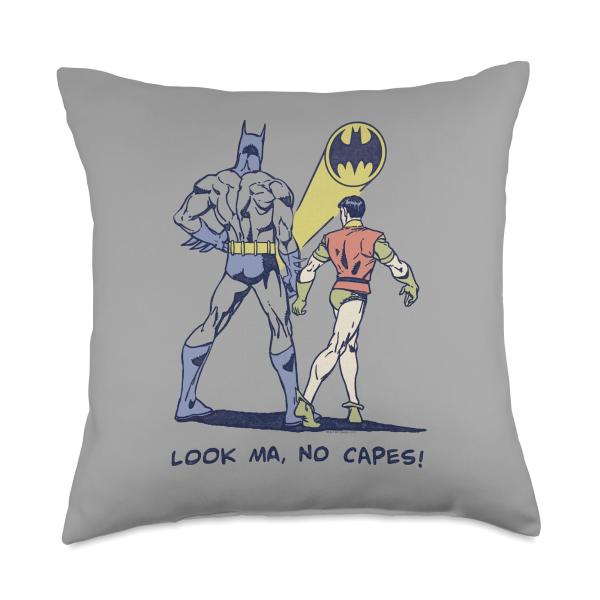 Batman ＆ Robin No Capes Throw Pillow