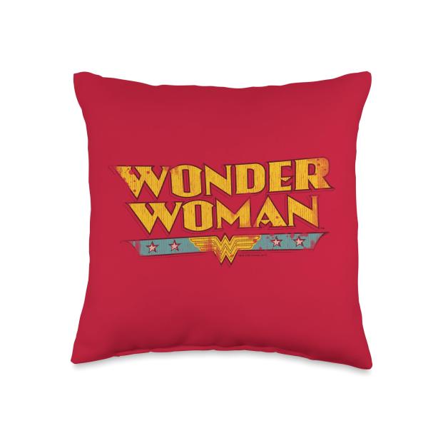 Wonder Woman Logo Throw Pillow, 16x16