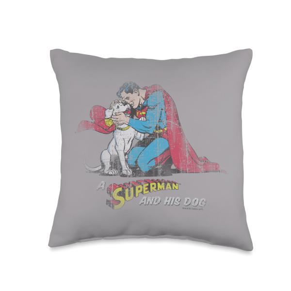 Superman Dog Throw Pillow, 16x16