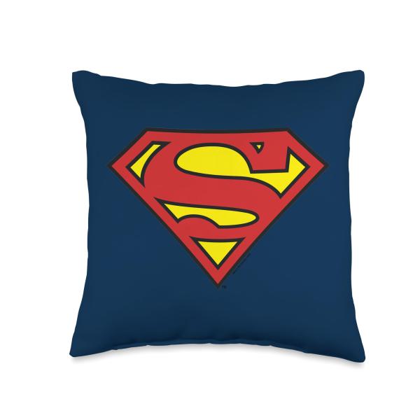 Superman Classic Shield Logo Throw Pillow