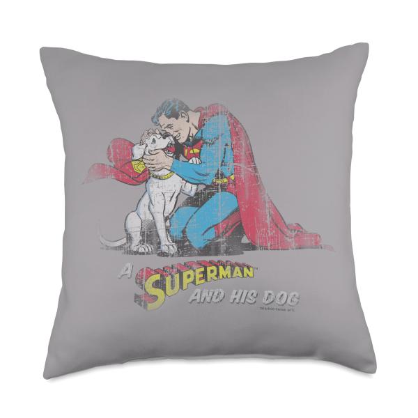 Superman Dog Throw Pillow, 18x18