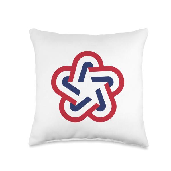 American Revolution Bicentennial Logo Throw Pillow