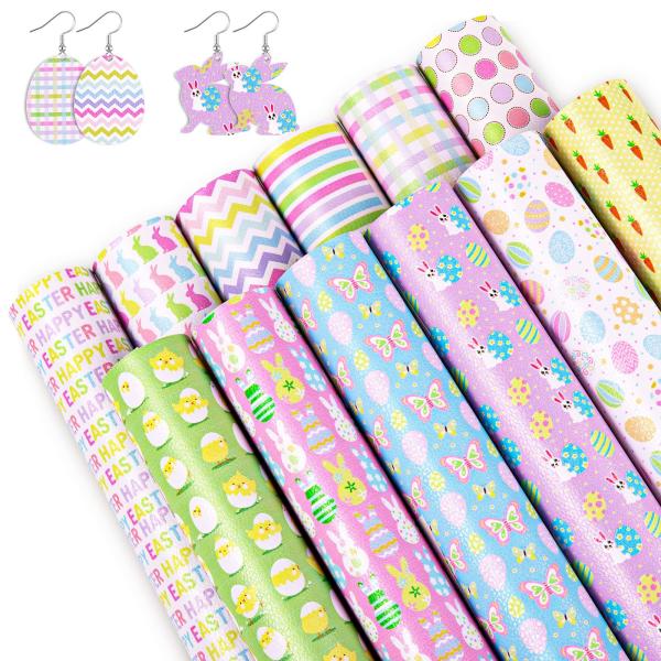Whaline Easter Faux Leather Sheet 8 x 12 Spring Sy...