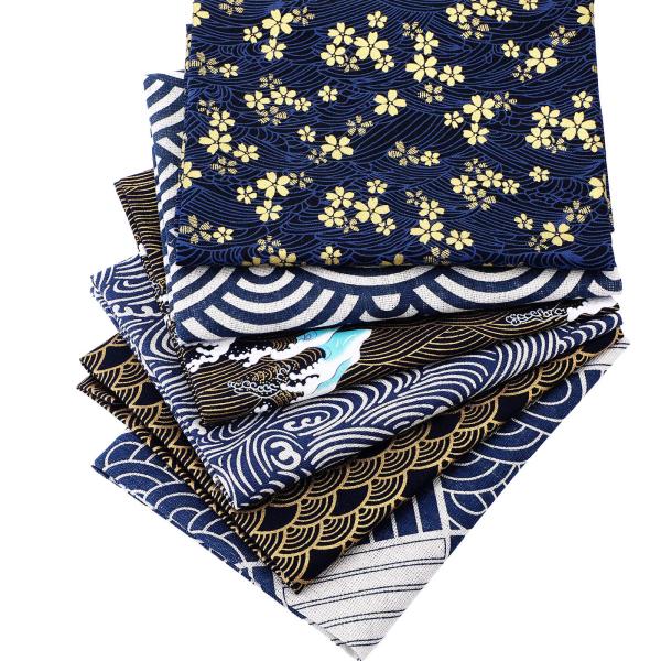 6 Pieces Japanese Fat Quarters 19.7 x 15.7 Inch, J...
