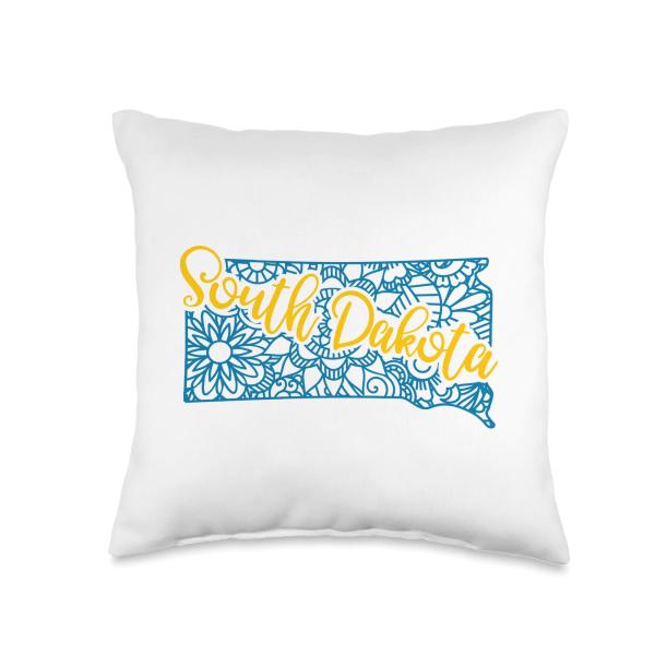 South Dakota State Pride I Love South Dakota Throw...