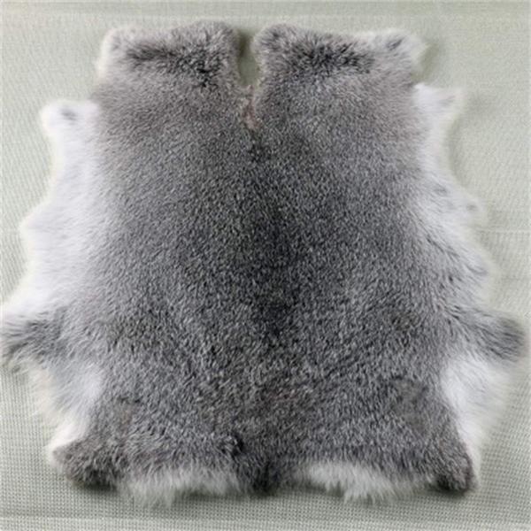 Natural Grey Rabbit Hide Skin Fur Pelt (12" by 14"...