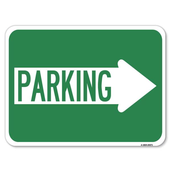 Parking (with Right Arrow) | 18" X 24" Heavy-Gauge...