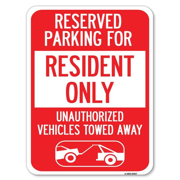 Parking Lot Sign Reserved Parking for Residents On...