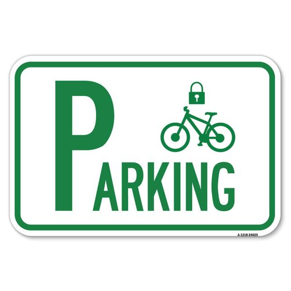 Parking (with Cycle and Lock Symbol) | 12" X 18" H...