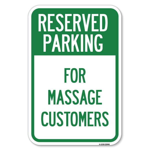 for Massage Customers | 12" X 18" Heavy-Gauge Alum...