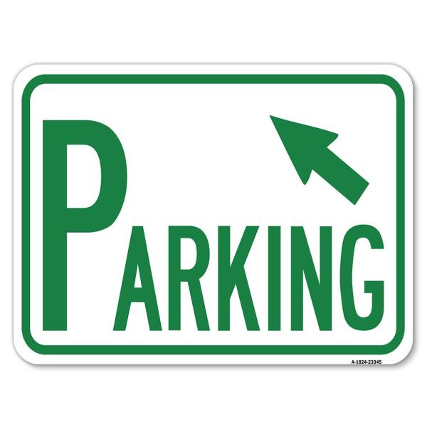 Parking with Arrow Pointing to Top Left | 18" X 24...