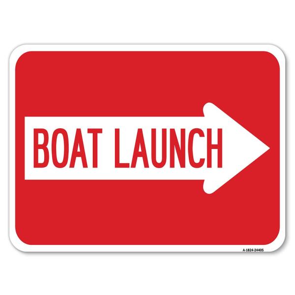 Boat Launch (with Right Arrow) | 18" X 24" Heavy-G...