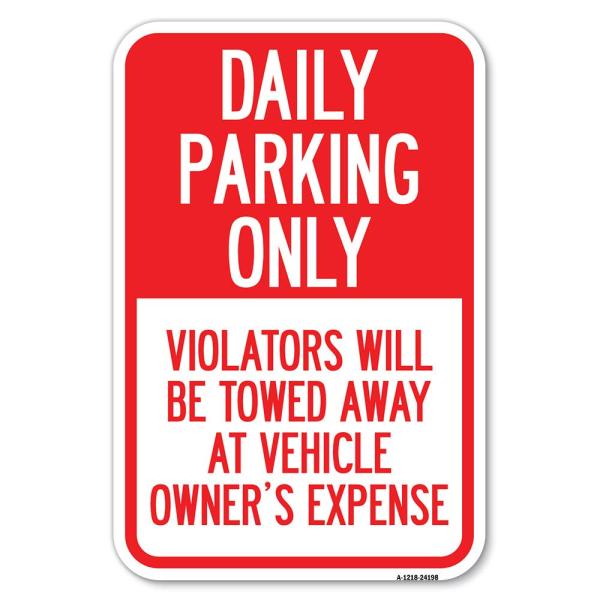 Daily Parking Only Violators Will Be Towed Away at...