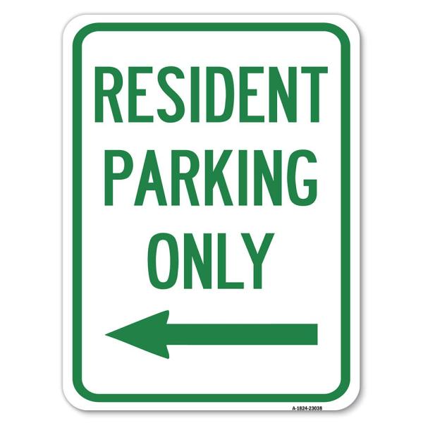 Reserved Parking Sign Resident Parking Only (with ...