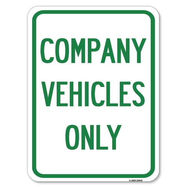 Company Vehicles Only | 18" X 24" Heavy-Gauge Alum...