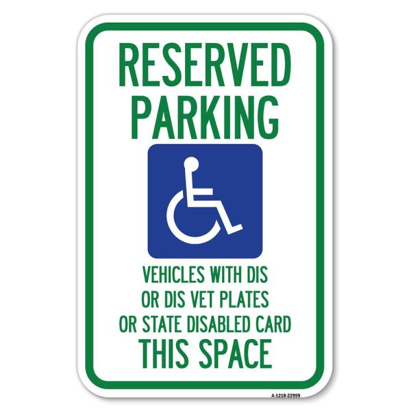 Reserved Parking Vehicles with Dis or Dis Vet Plat...