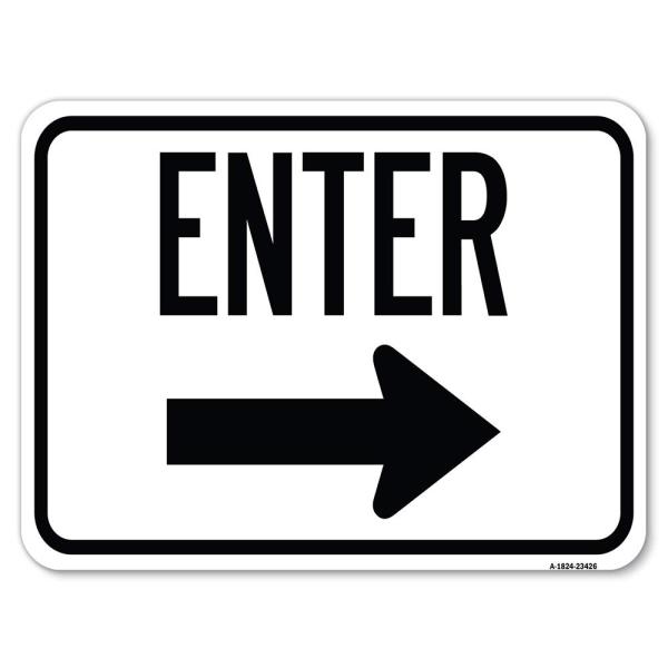 Parking Lot Sign Enter Sign (Right Arrow) | 18" X ...
