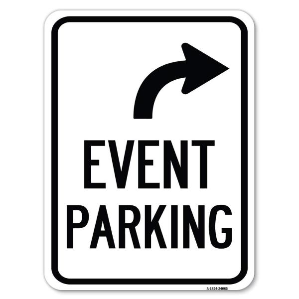 Event Parking Only (With Upper Right Arrow) | 18" ...