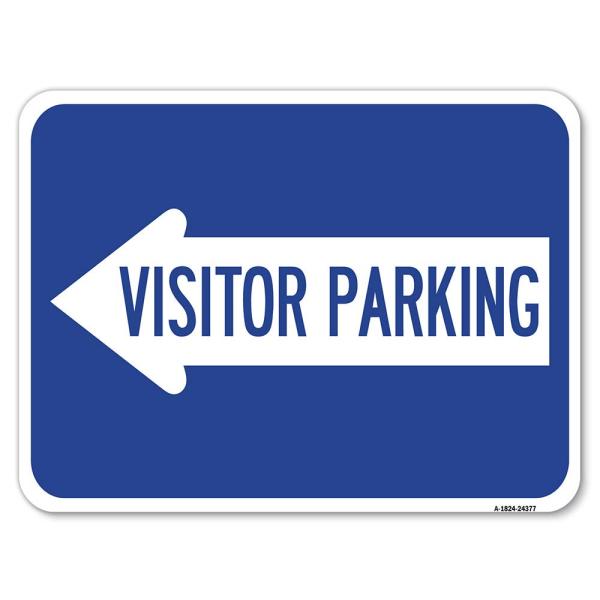 Visitor Parking (with Left Arrow) | 18" X 24" Heav...