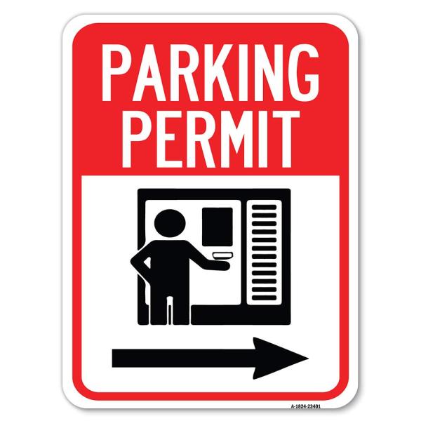 Parking Permit (with Right Arrow Symbol) | 18" X 2...
