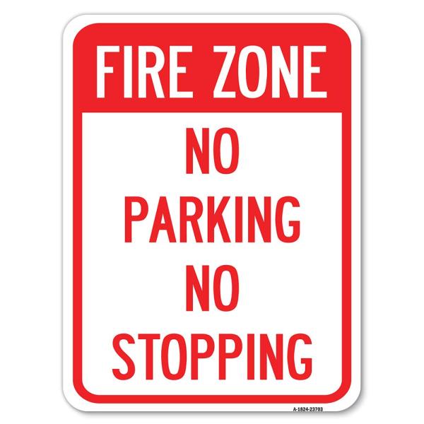 No Parking No Stopping | 18" X 24" Heavy-Gauge Alu...