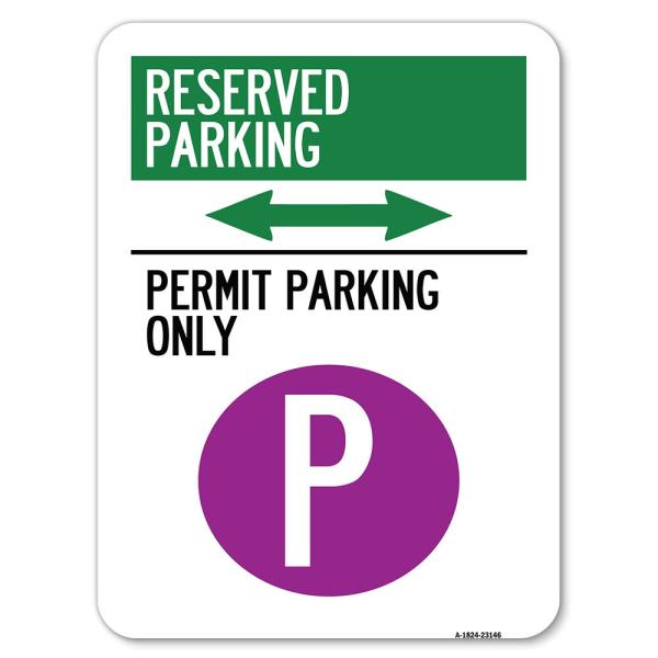 Reserved Parking - Permit Parking Only with Symbol...