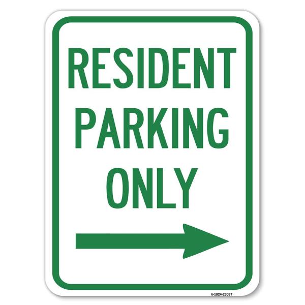 Reserved Parking Sign Resident Parking Only (with ...