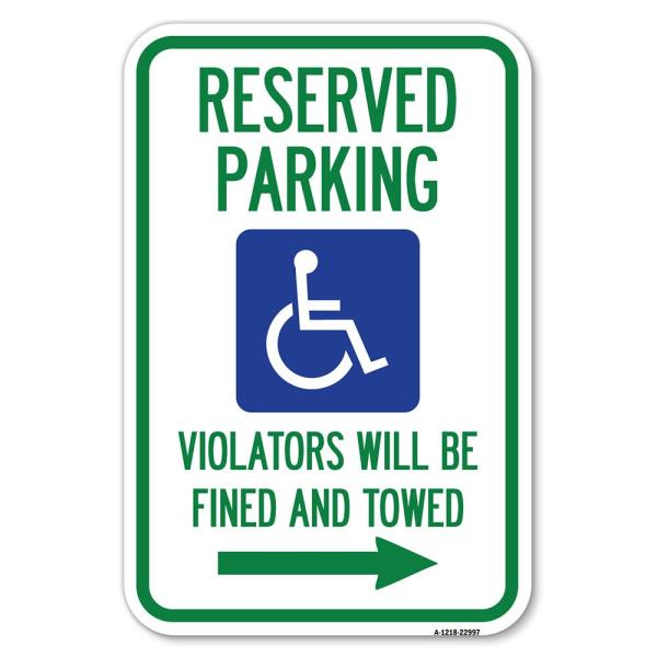 Reserved Parking Violators Will Be Fined and Towed...