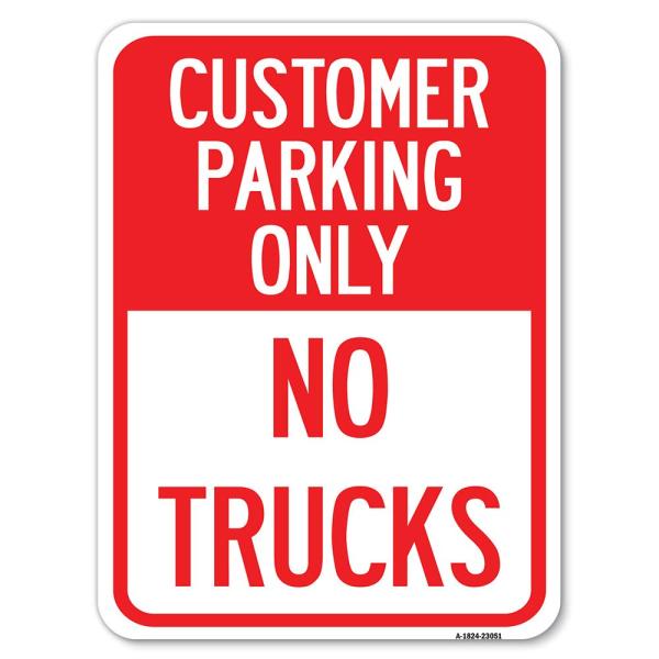 Reserved Parking Sign Customer Parking Only No Tru...