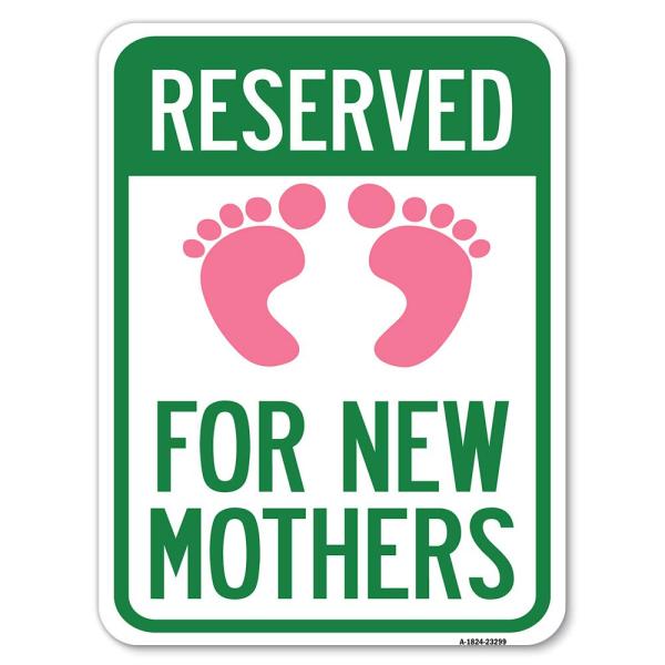 Pink Reserved Parking for New Mothers | 18" X 24" ...