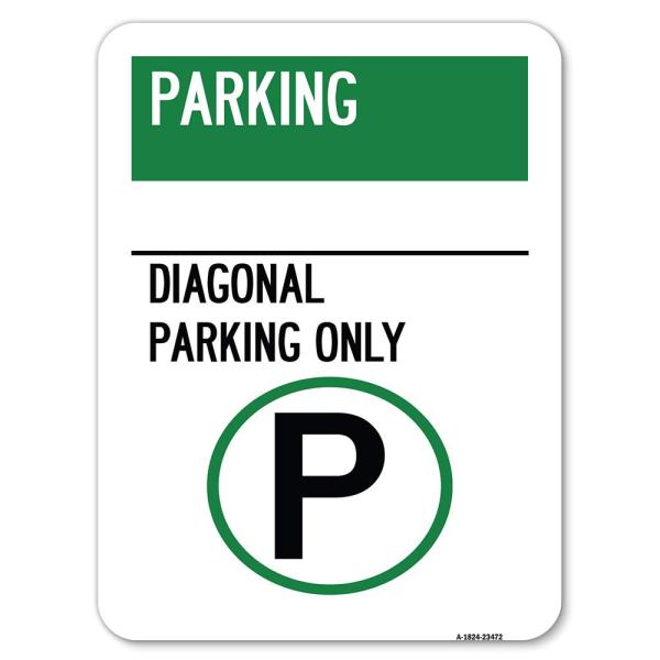 Parking - Diagonal Parking Only (with Parking Symb...