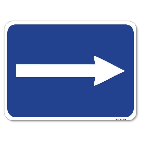 Right Arrow Symbol | 18" X 24" Heavy-Gauge Aluminu...