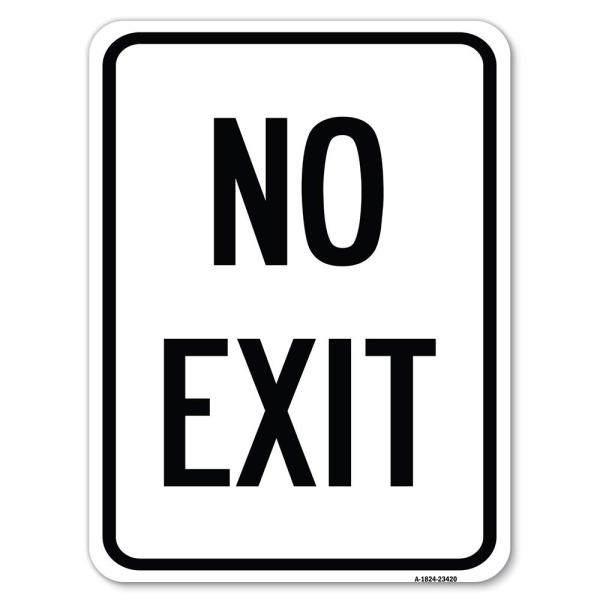 Parking Lot Sign No Exit | 18" X 24" Heavy-Gauge A...