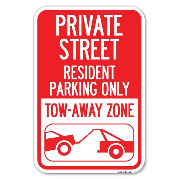 Private Street Sign Private Street Resident Parkin...