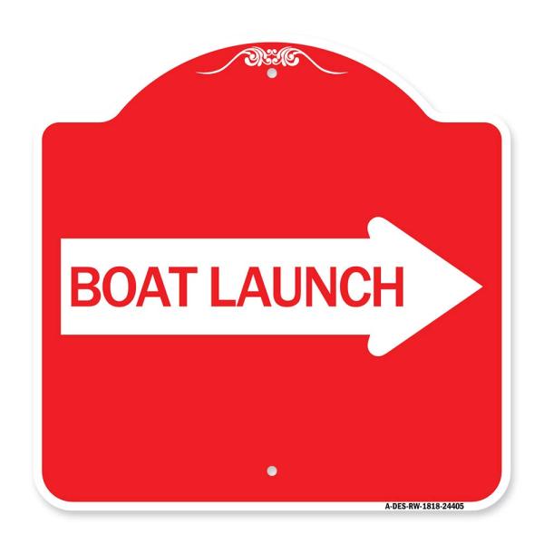 SignMission Designer Series Sign - Boat Launch (wi...