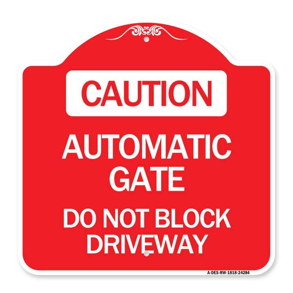 SignMission Designer Series Sign - Caution, Automa...