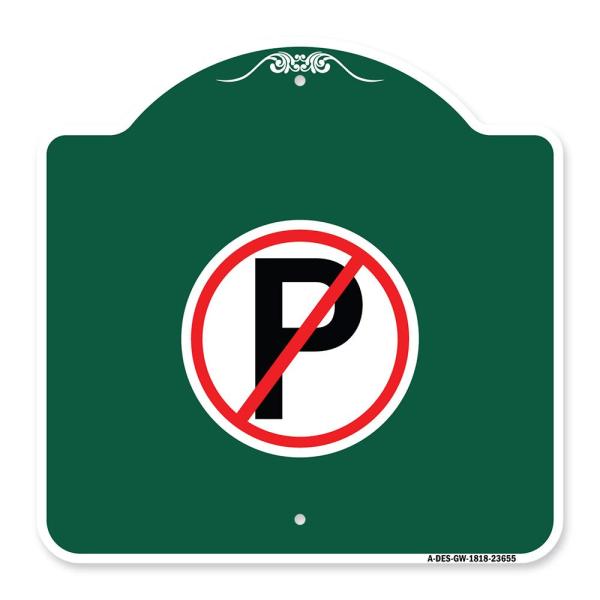 SignMission Designer Series Sign - No Parking Symb...