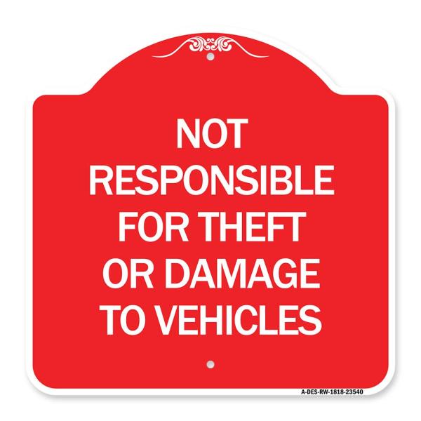 SignMission Designer Series Sign - Not Responsible...