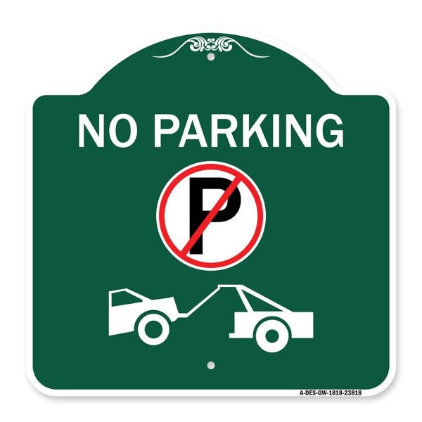 SignMission Designer Series Sign - No Parking (No ...