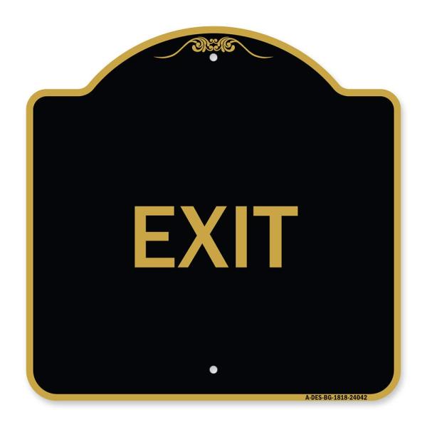 SignMission Designer Series Sign - Exit 1 | Black ...