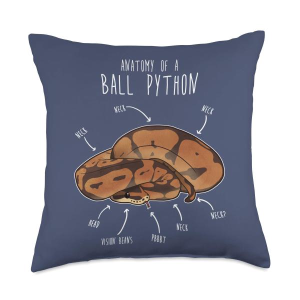Anatomy of a Ball Python, Funny Pet Reptile Snake ...