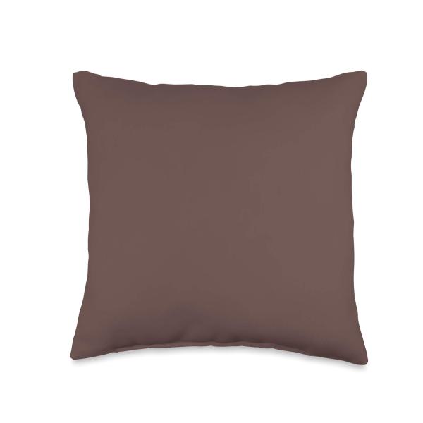 Medium Taupe Solid Color Background Throw Pillow