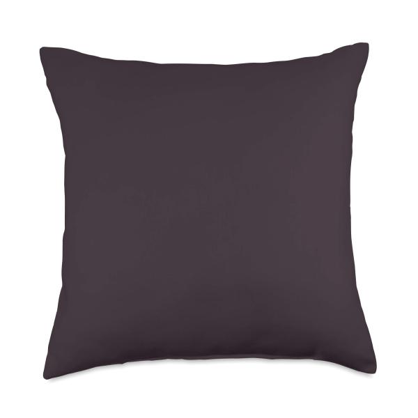 Simple Chic Solid Color Deep Aubergine Purple Thro...