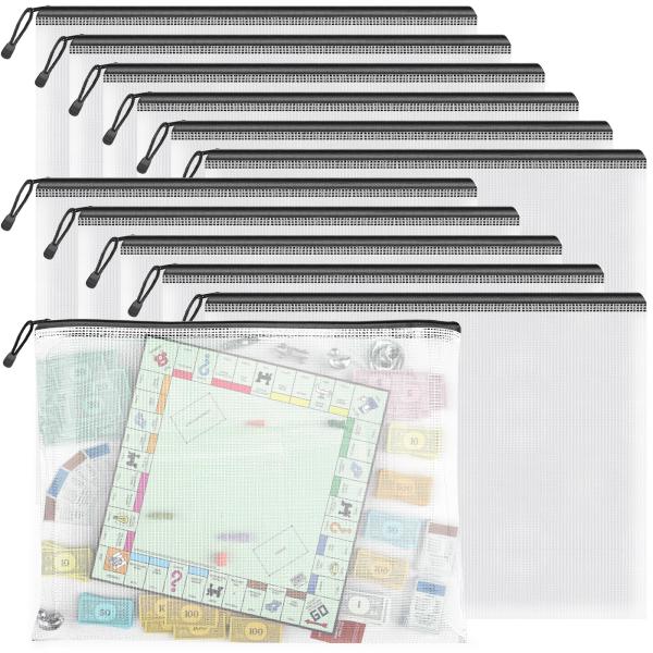 Umriox Zipper Pouch, 16.9x12.4 in (Black, 12 Packs...