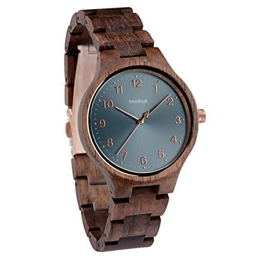 Treehut Wooden Women's Watches, Solstice Walnut Bl...