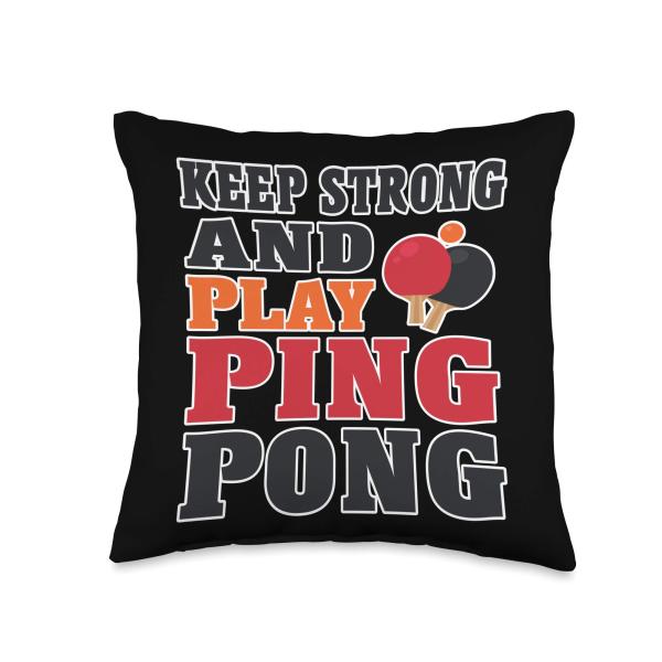 Funny Keep Strong and Play Ping Pong Graphic Art T...
