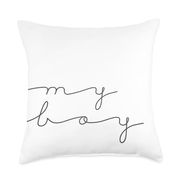 Family Words Pillow Bedroom My Boy Throw Throw Pil...