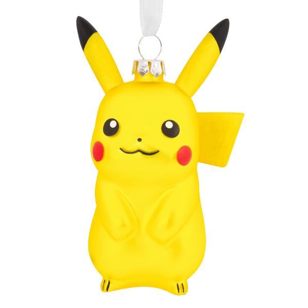 Hallmark Pikachu Blown Glass Christmas Ornament, A...