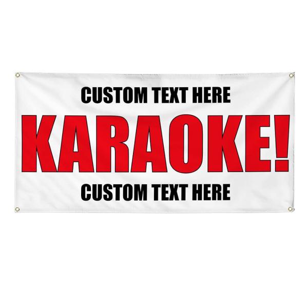 Custom Vinyl Banner Multiple Sizes Karaoke! Outdoo...