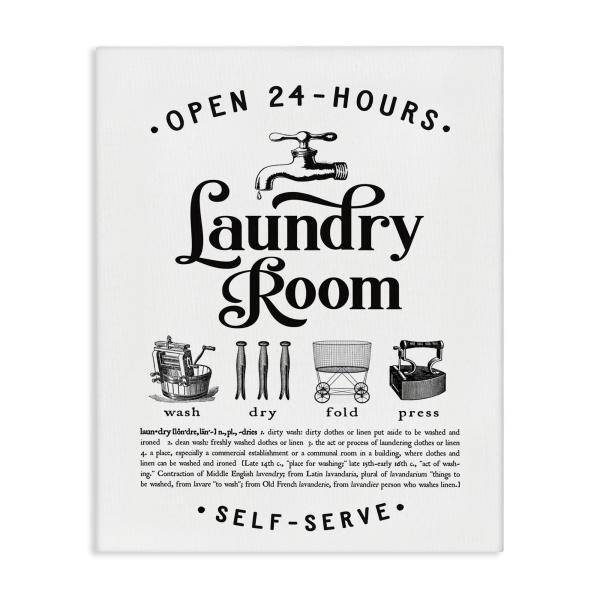 Stupell Industries Vintage Laundry Room Definition...